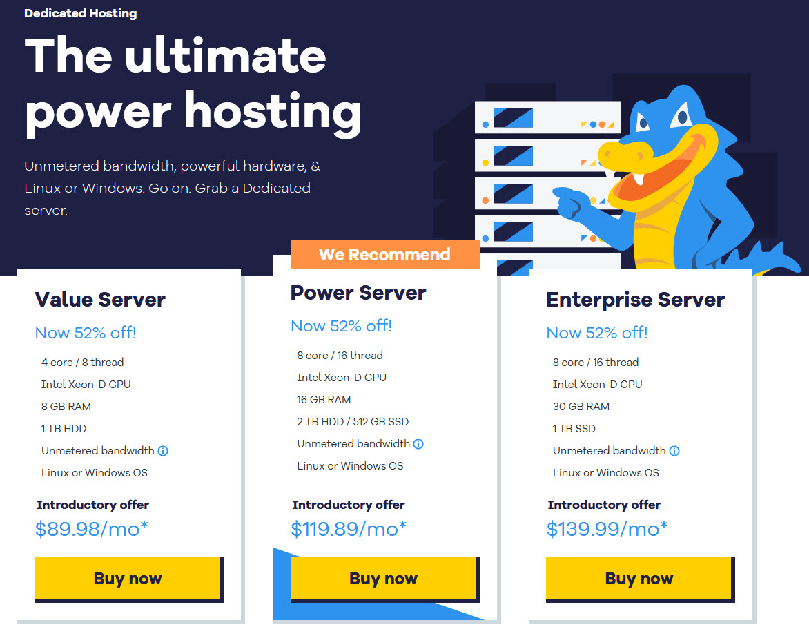 HostGator Dedicated Servers