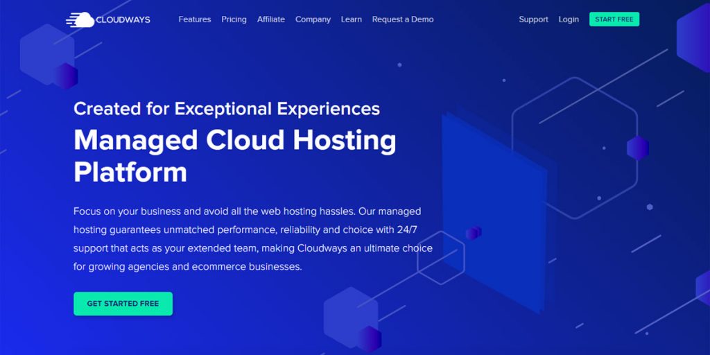 CloudWays Home Page