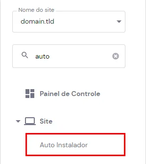 Como instalar o WordPress usando o Auto Instalador da Hostinger 3 website auto installer pt