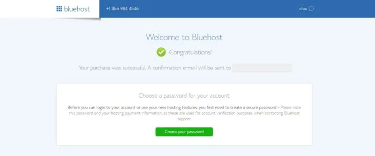 Como Criar Um Site WordPress – Guia Passo a Passo Para Iniciantes 8 Bluehost Confirmação