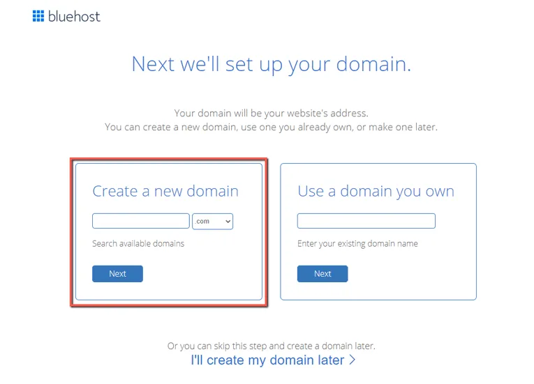 Como Criar Um Site WordPress – Guia Passo a Passo Para Iniciantes 4 Adicionando um Nome de Domínio na Bluehost