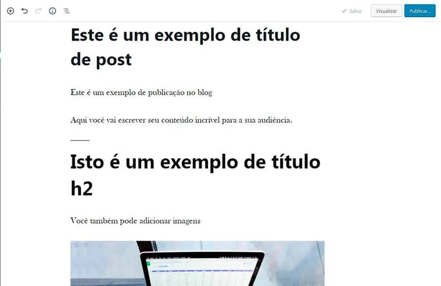 Como Criar Um Site WordPress – Guia Passo a Passo Para Iniciantes 27 Exemplo de Post no WordPress