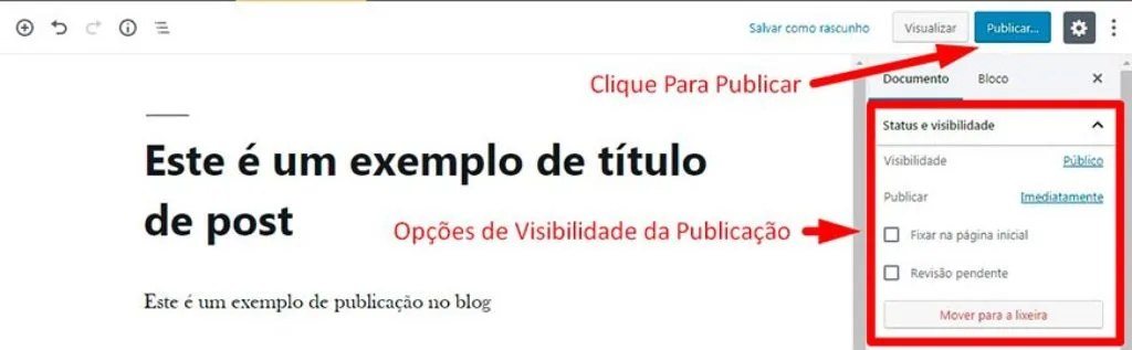 Como Criar Um Site WordPress – Guia Passo a Passo Para Iniciantes 30 Publicar Post no WordPress