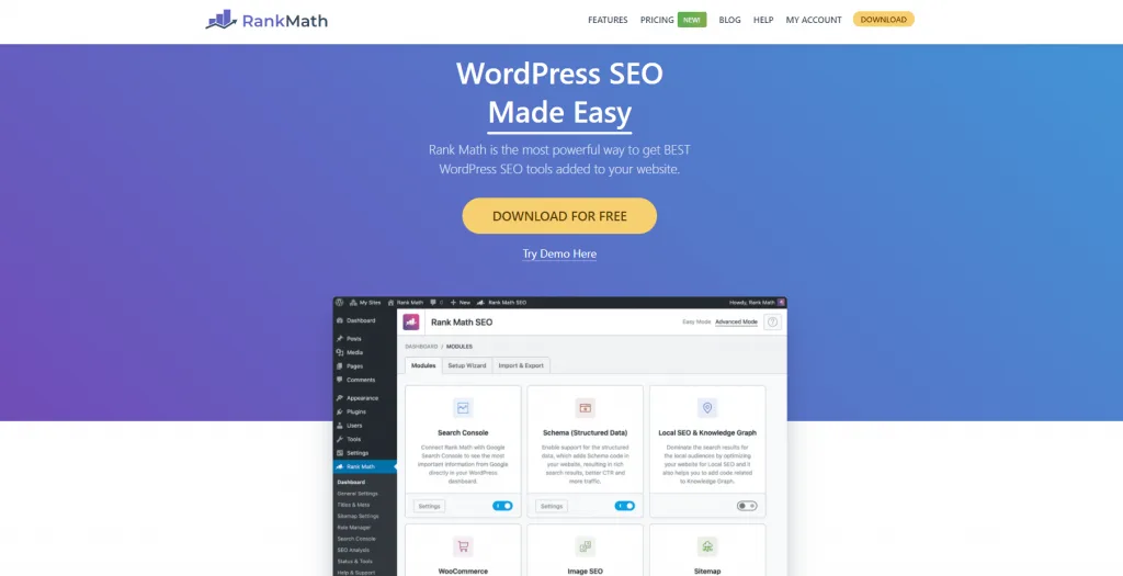 5 Best WordPress Internal Linking Plugin To Improve URL Rating for SEO 4 #3. Rank Math: