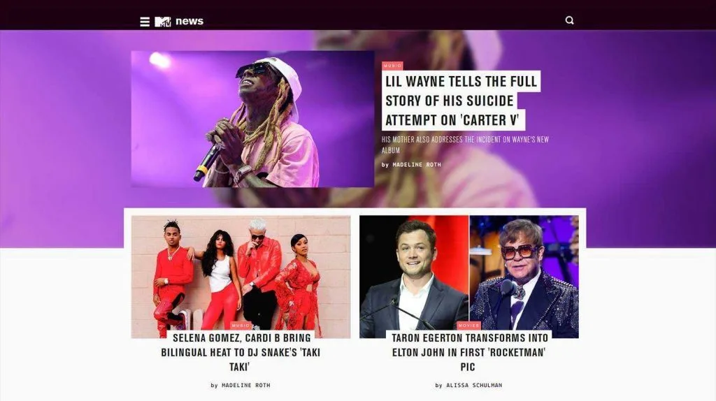 10 Sites incríveis feitos com WordPress 7 MTV News