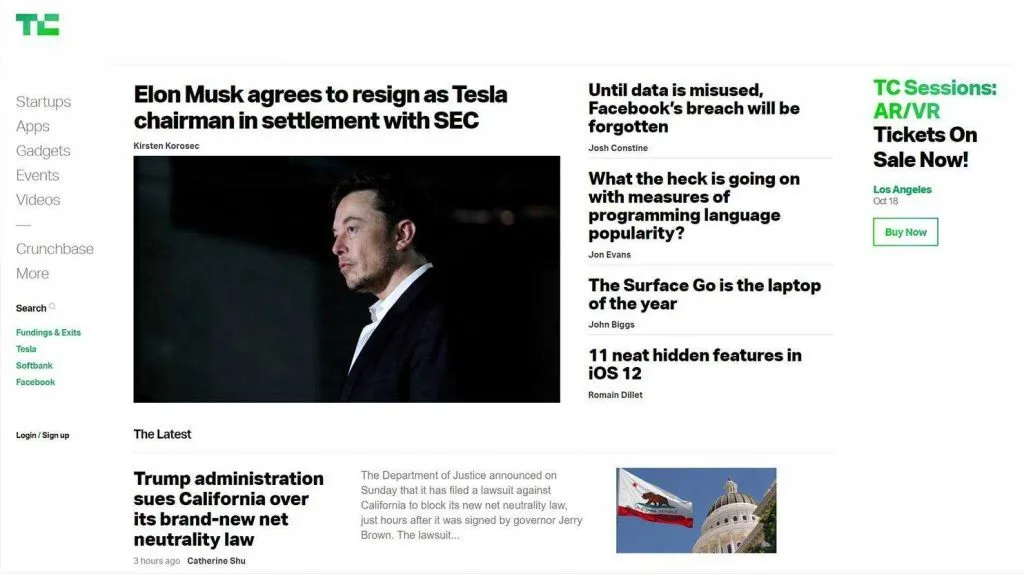10 Sites incríveis feitos com WordPress 4 TechCrunch