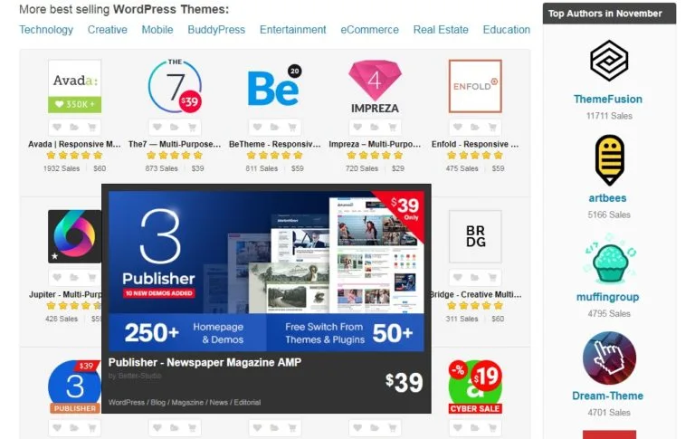 Como Criar Um Site WordPress – Guia Passo a Passo Para Iniciantes 20 Temas WordPress na Themeforest