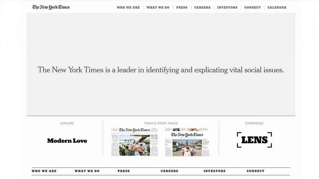 10 Sites incríveis feitos com WordPress 9 The New York Times